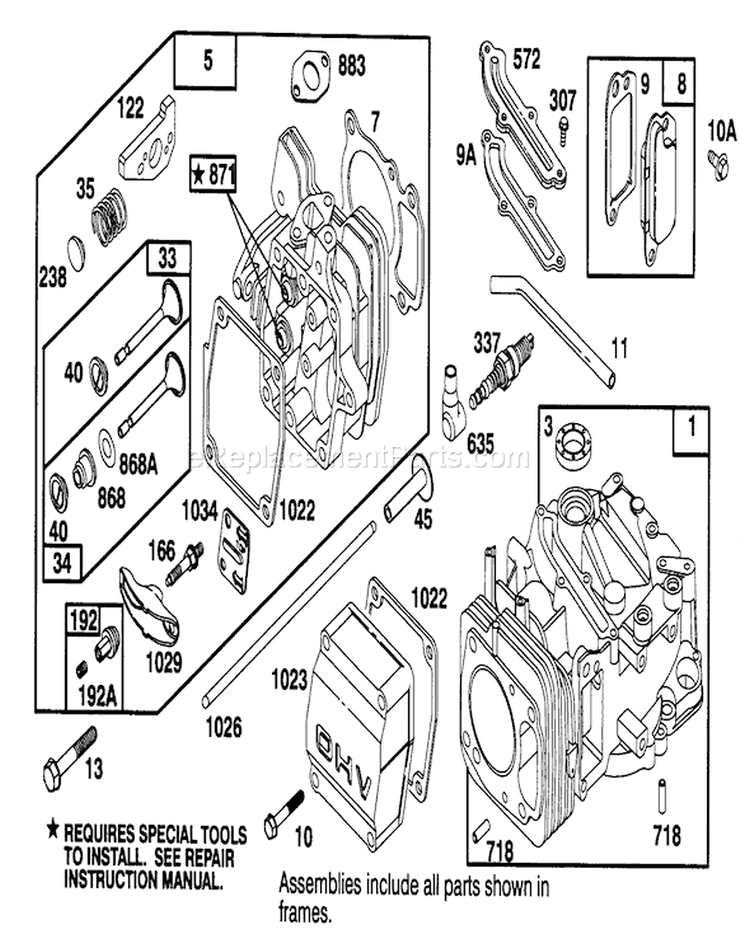 Engine Gts 150 Diagram and Parts List for 26630BC 5900001-5999999 - 1995 Toro Lawn Mower