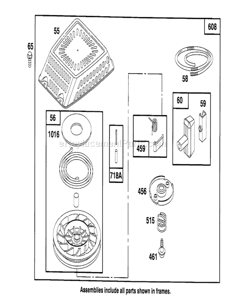 Page F Diagram and Parts List for 26630B 4900001-4999999 - 1994 Toro Lawn Mower