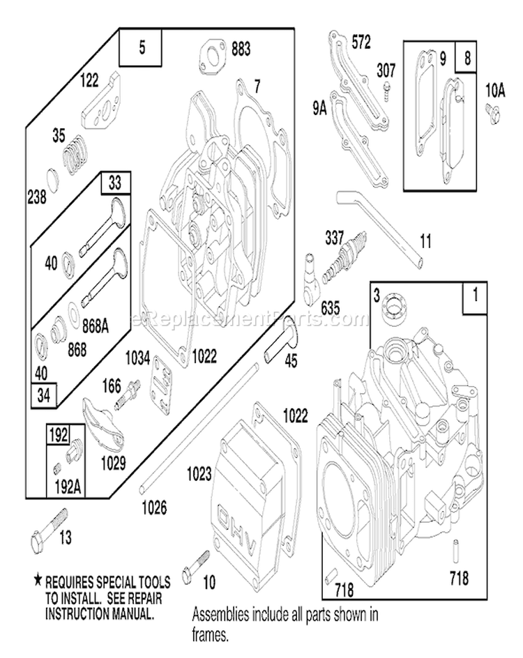 Engine Gts 150 Diagram and Parts List for 26632 7900001-7999999 - 1997 Toro Lawn Mower