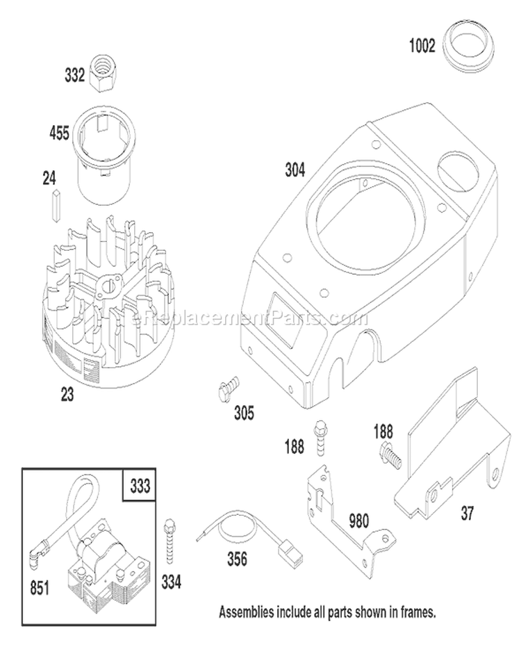 Page L Diagram and Parts List for 26633B 6900001-6999999 - 1996 Toro Lawn Mower