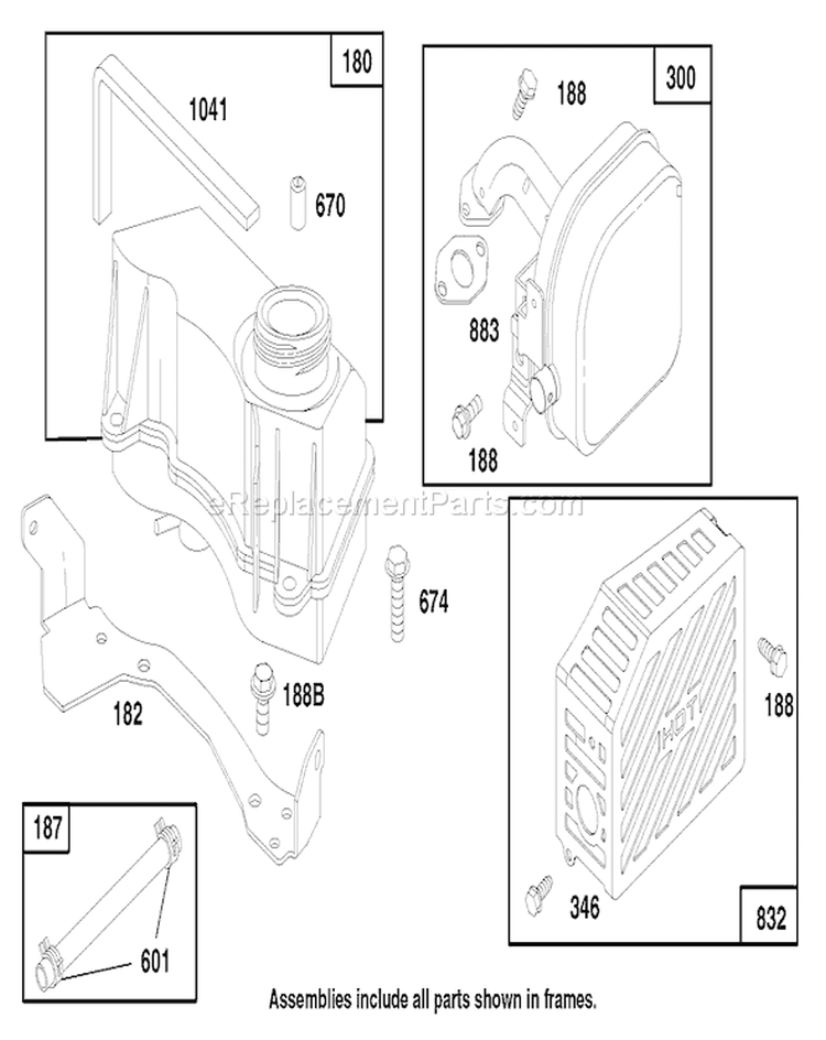 Page M Diagram and Parts List for 26633B 6900001-6999999 - 1996 Toro Lawn Mower