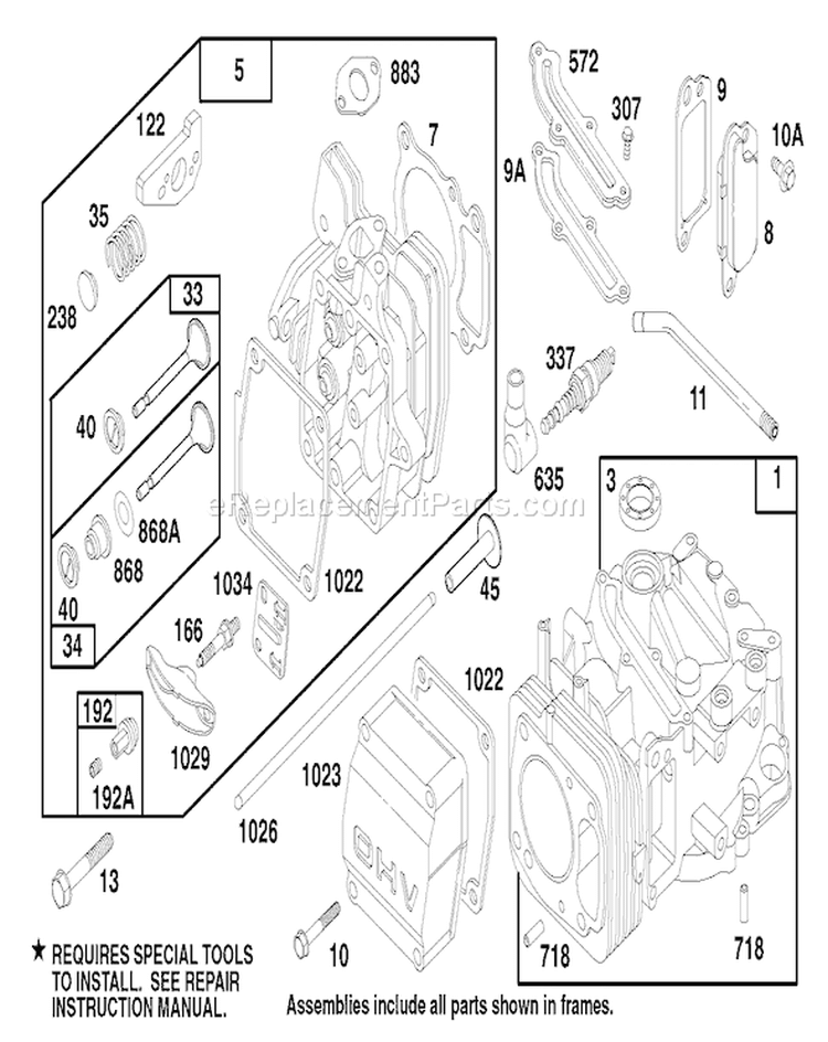 Engine Gts 150 Diagram and Parts List for 26633 7900001-7999999 - 1997 Toro Lawn Mower