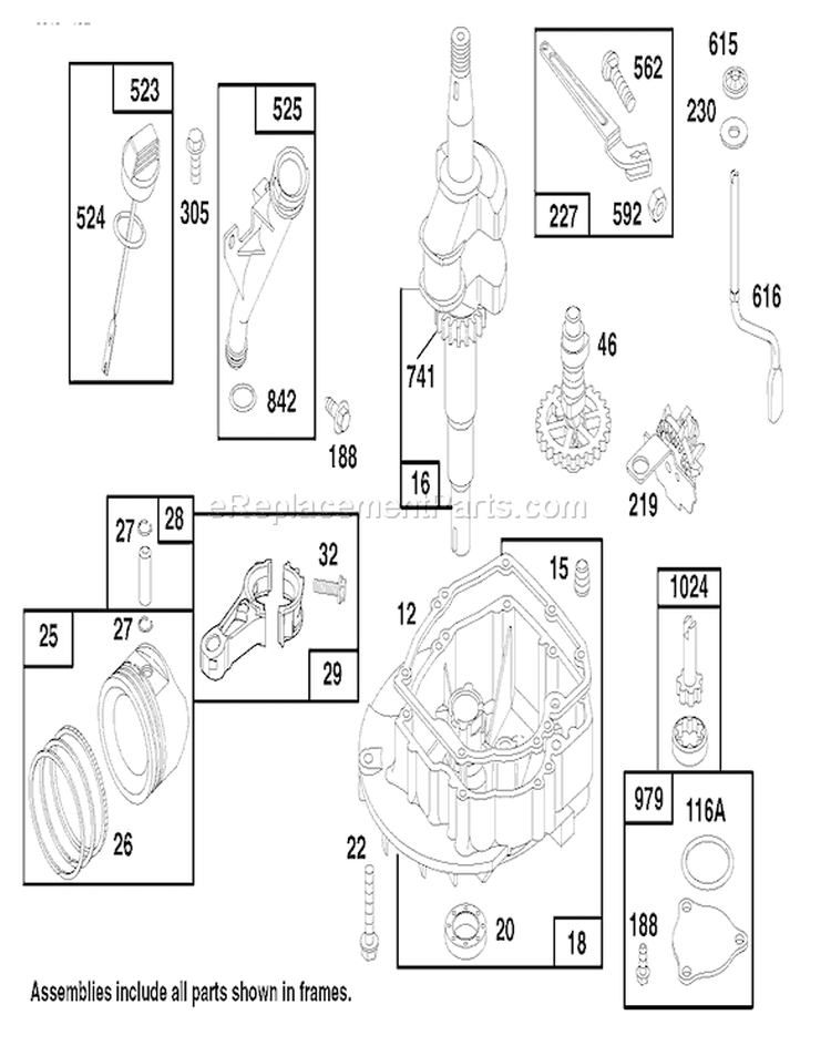 Page F Diagram and Parts List for 26633 7900001-7999999 - 1997 Toro Lawn Mower