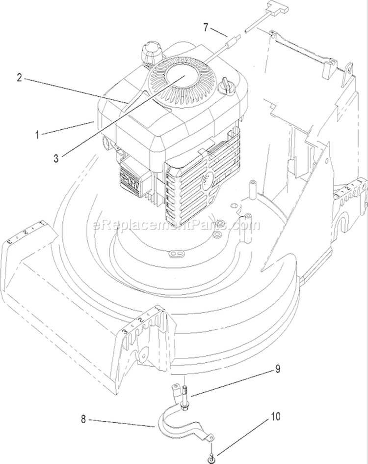 Engine Assembly Diagram and Parts List for 26634 280000001-280999999 - 2008 Toro Lawn Mower