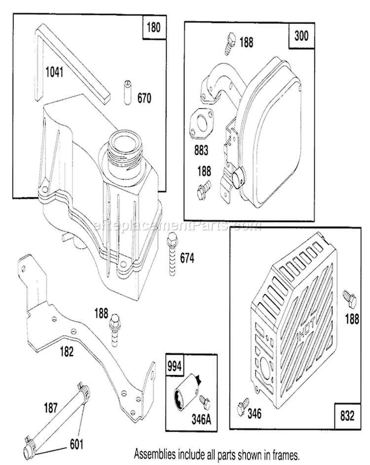 Page H Diagram and Parts List for 26635BC 4900001-4999999 - 1994 Toro Lawn Mower