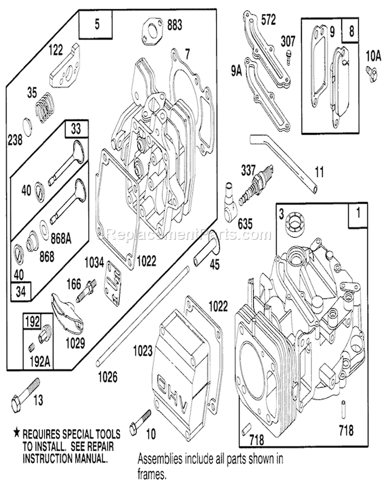 Engine Gts-150 Diagram and Parts List for 26635BC 5900001-5999999 - 1995 Toro Lawn Mower