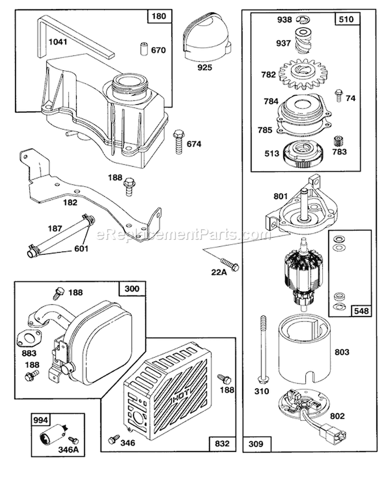 Page E Diagram and Parts List for 26635BG 3900001-3999999 - 1993 Toro Lawn Mower