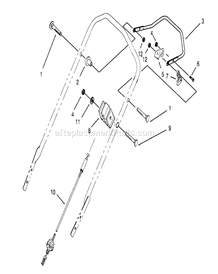 Traction Control Assembly Diagram and Parts List for 26635B 4900001-4999999 - 1994 Toro Lawn Mower