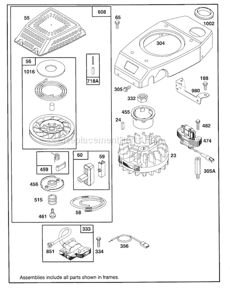 Page D Diagram and Parts List for 26635B 4900001-4999999 - 1994 Toro Lawn Mower