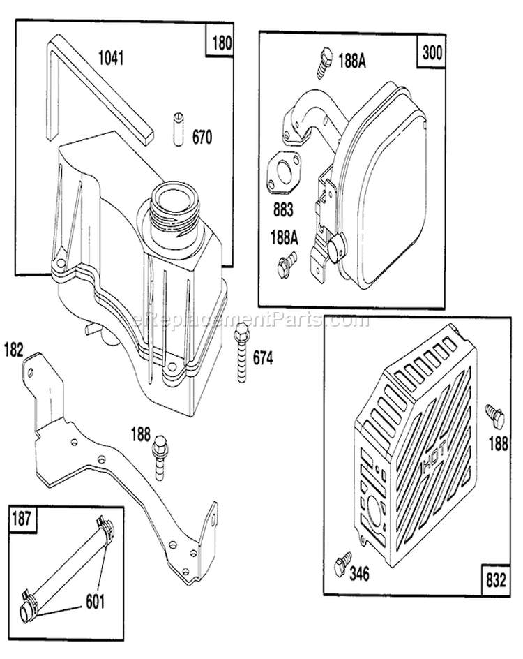 Engine Gts 150 Diagram and Parts List for 26636B 6900001-6999999 - 1996 Toro Lawn Mower