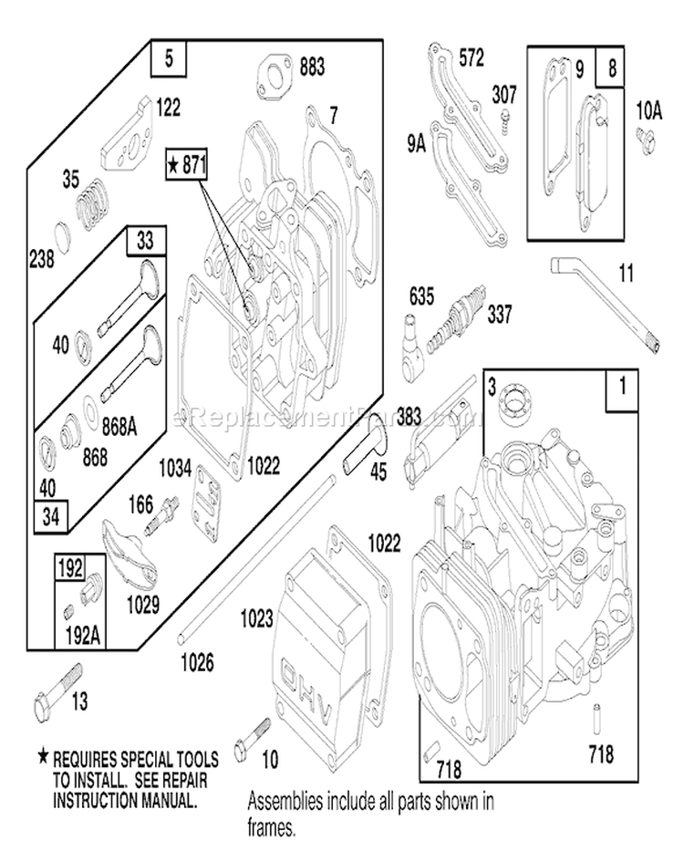 Engine Gts-150 Diagram and Parts List for 26636 7900001-7999999 - 1997 Toro Lawn Mower