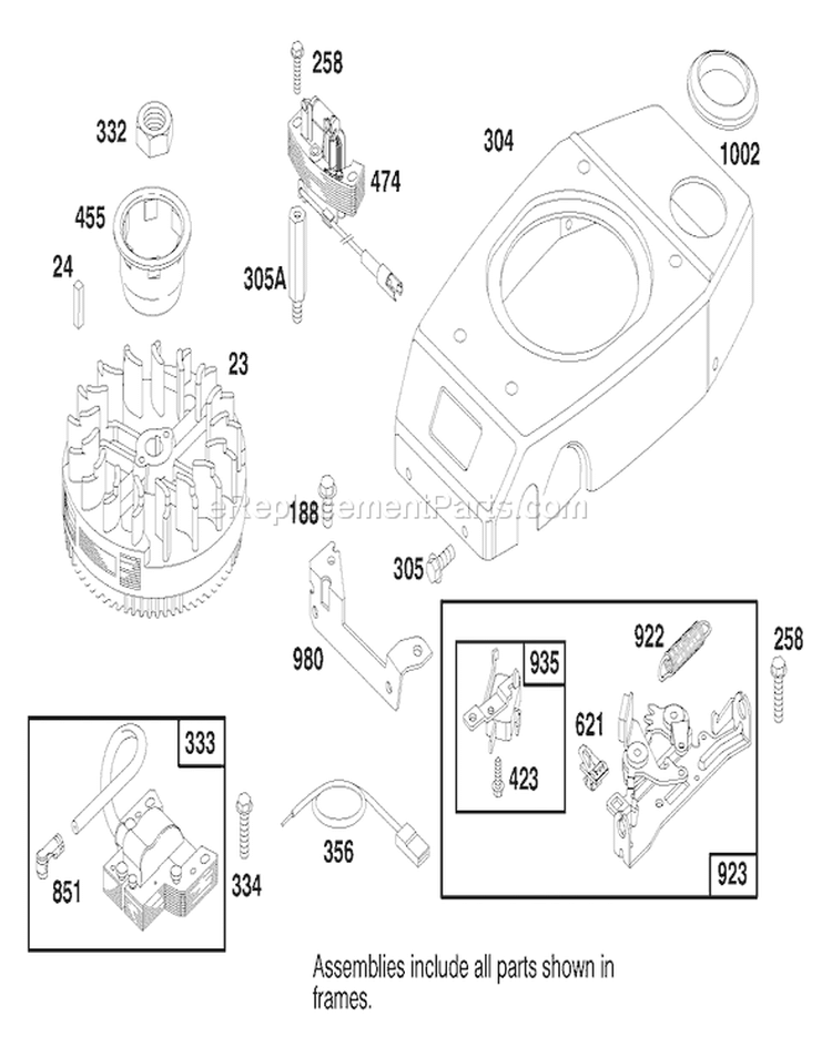 Page G Diagram and Parts List for 26636 7900001-7999999 - 1997 Toro Lawn Mower