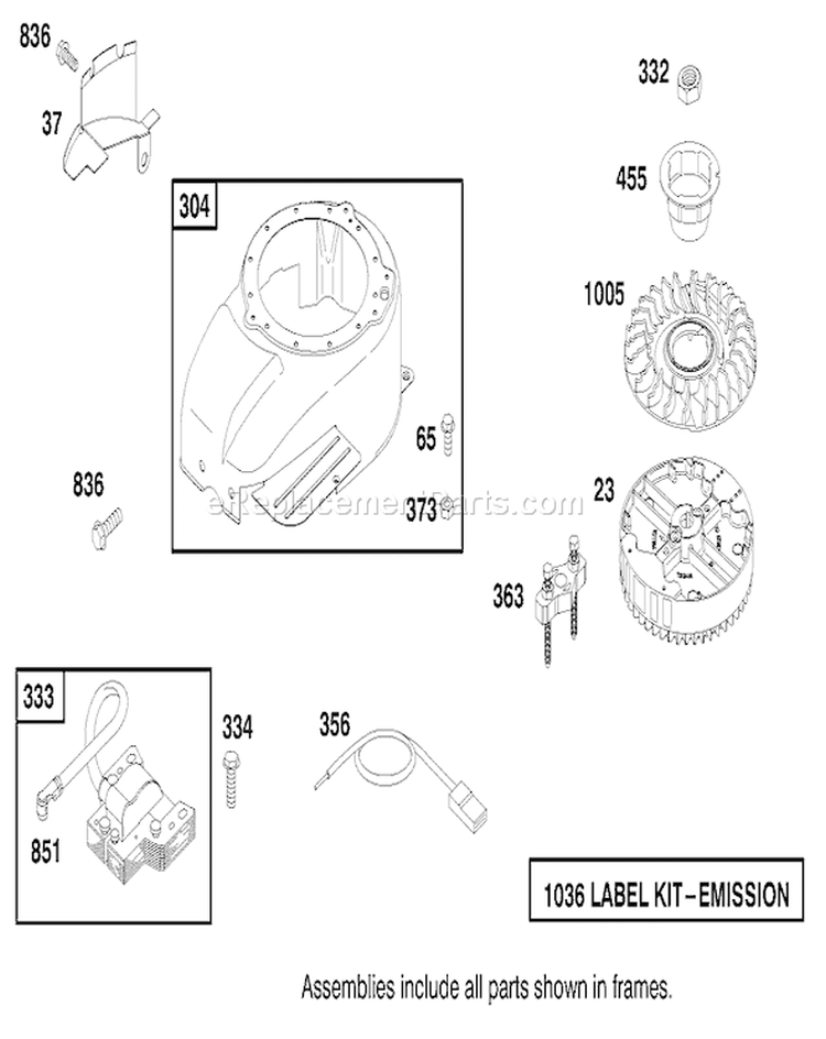 Page J Diagram and Parts List for 26637 8900001-8999999 - 1998 Toro Lawn Mower