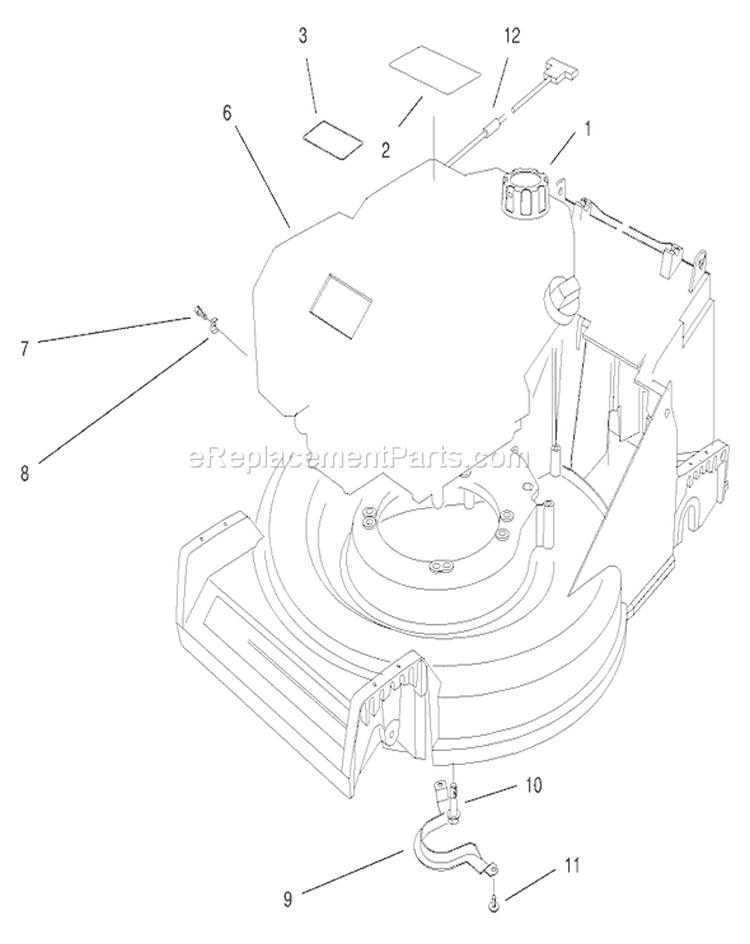 Engine Assembly Diagram and Parts List for 26637 8900001-8999999 - 1998 Toro Lawn Mower