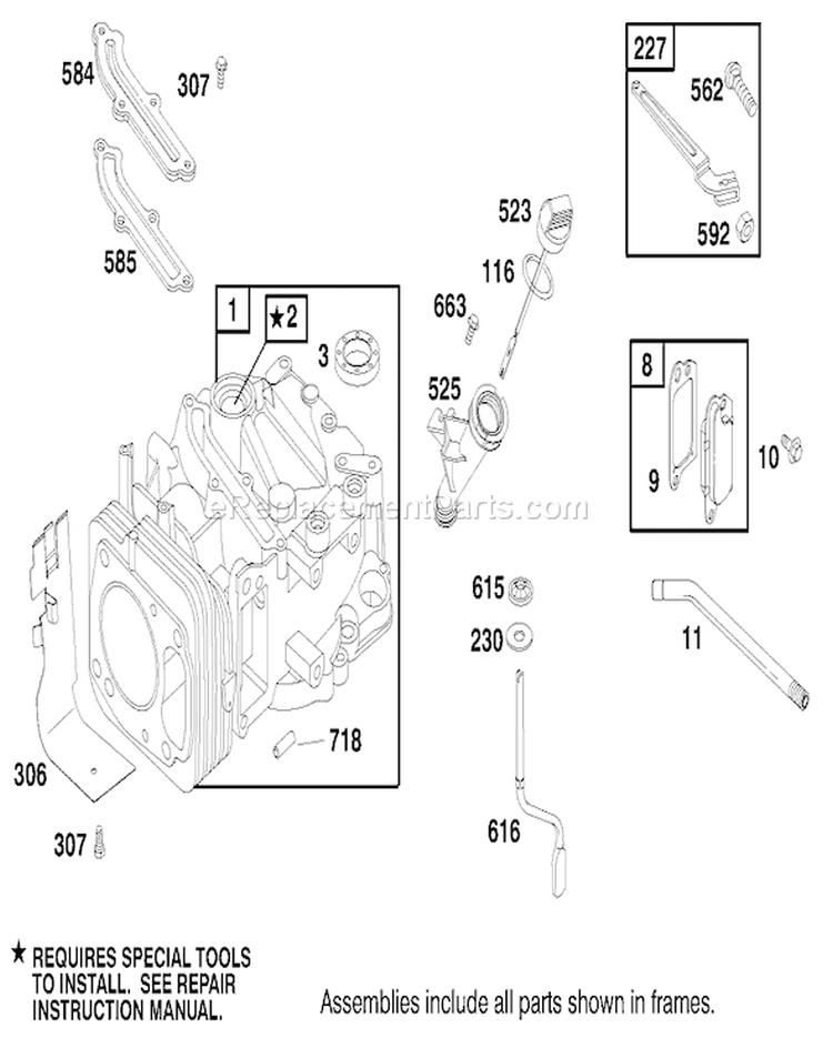 Engine Gts-200 Diagram and Parts List for 26637 8900001-8999999 - 1998 Toro Lawn Mower