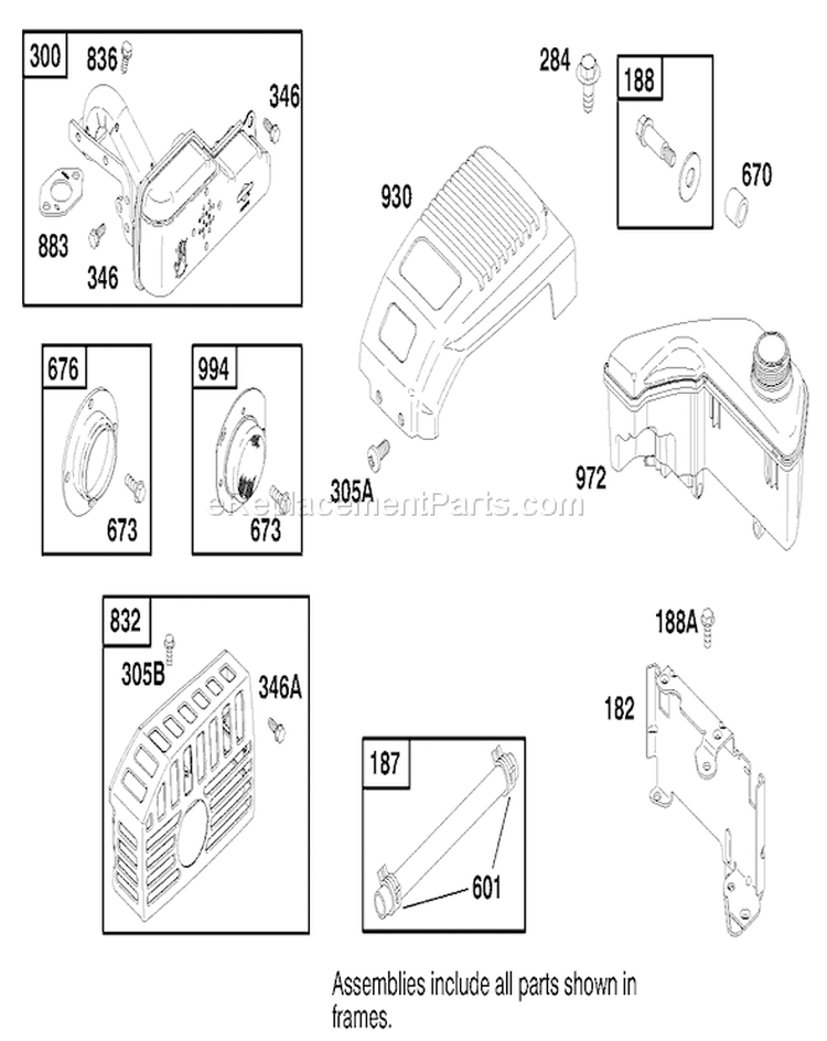 Page I Diagram and Parts List for 26637 8900001-8999999 - 1998 Toro Lawn Mower
