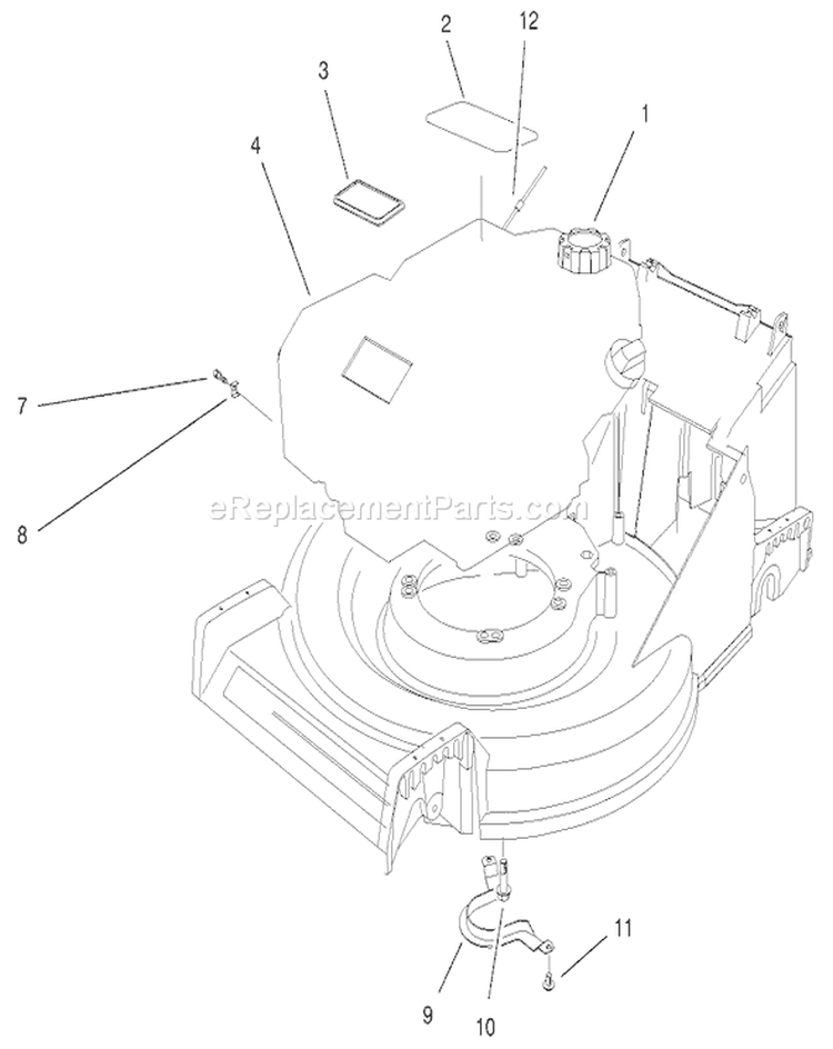 Engine Assembly Diagram and Parts List for 26638 210000001-210999999 - 2001 Toro Lawn Mower