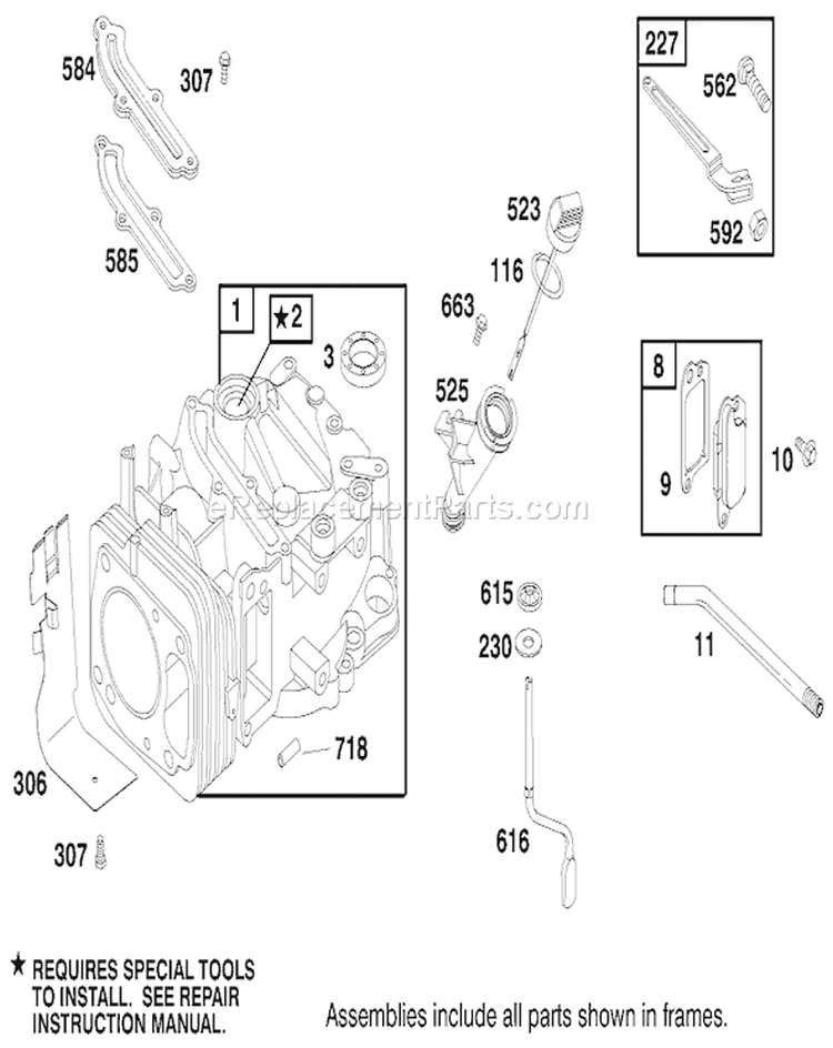 Engine Gts-200 Diagram and Parts List for 26639 8900001-8999999 - 1998 Toro Lawn Mower
