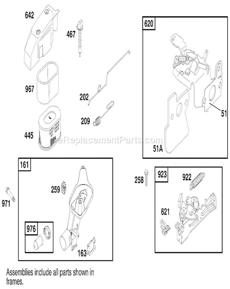 Page F Diagram and Parts List for 26639 8900001-8999999 - 1998 Toro Lawn Mower