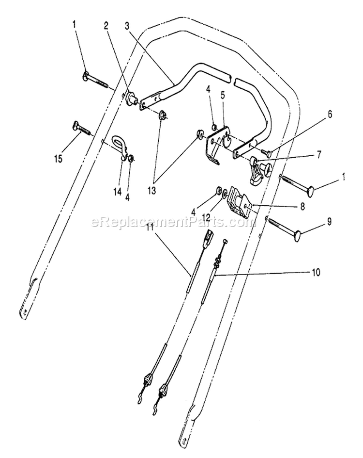 Traction Control Assembly Diagram and Parts List for 26641 9000001-9999999 - 1989 Toro Lawn Mower