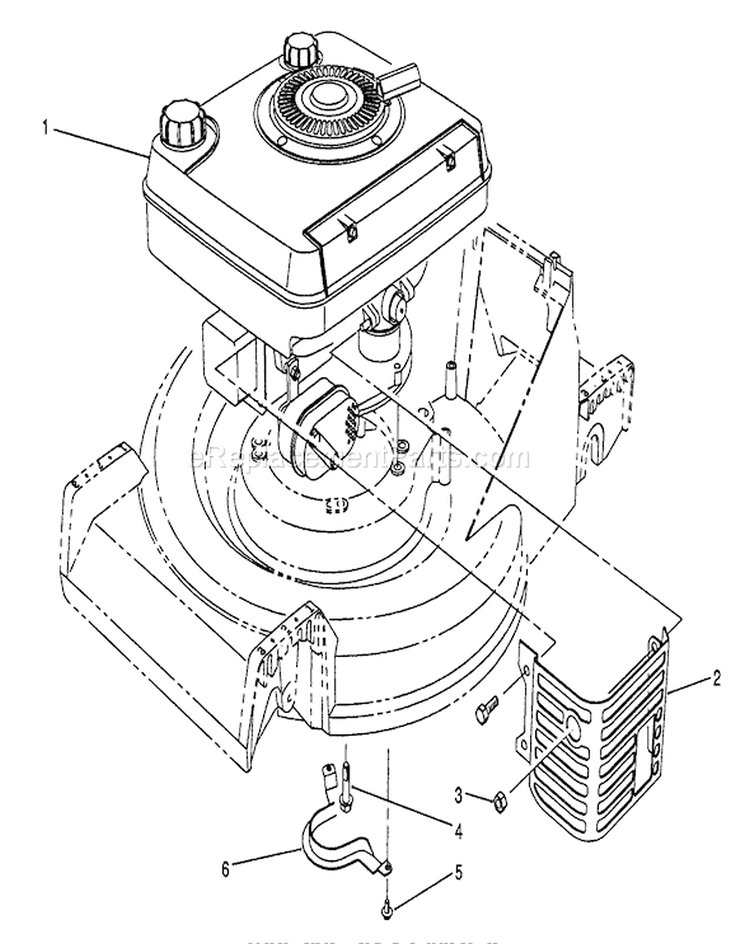 Engine Assembly Diagram and Parts List for 26642 9000001-9999999 - 1989 Toro Lawn Mower