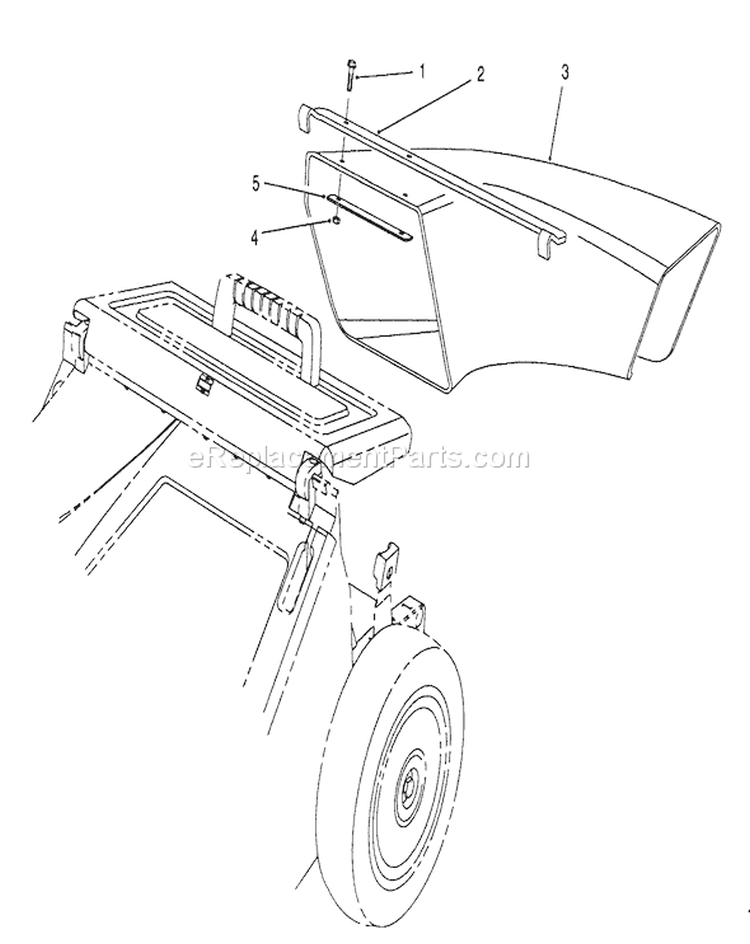Side Discharge Chute Diagram and Parts List for 26680 0000001-0999999 - 1990 Toro Lawn Mower
