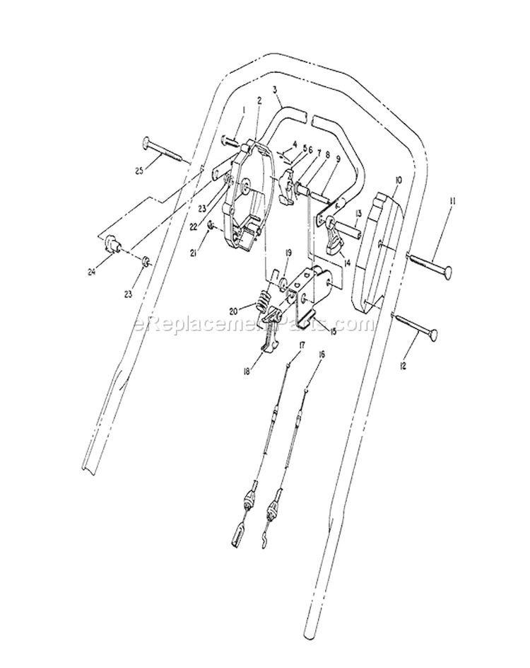 Traction Control Assembly Diagram and Parts List for 26682 0000001-0999999 - 1990 Toro Lawn Mower