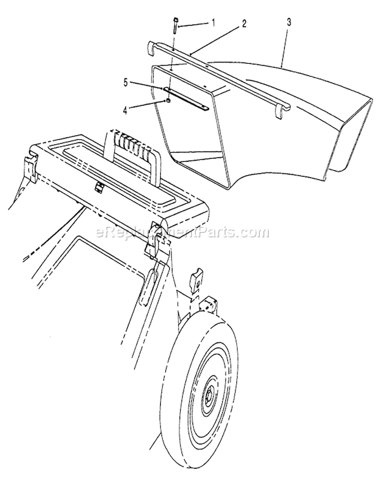Side Discharge Chute Diagram and Parts List for 26682 9000001-9999999 - 1989 Toro Lawn Mower