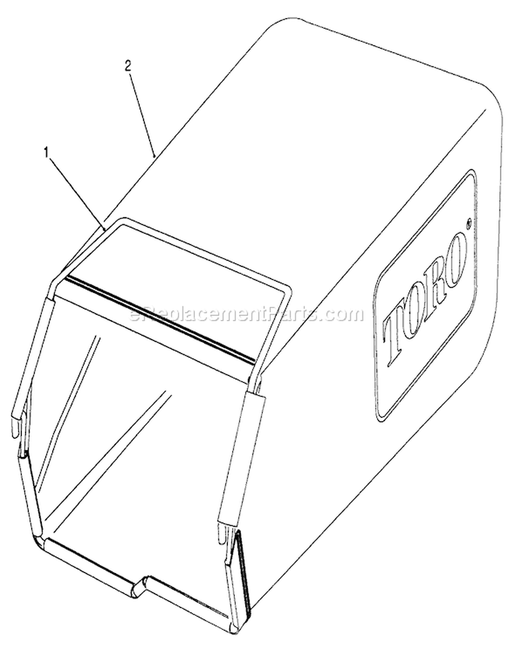 Grass Bag Assembly No. 13-6349 Diagram and Parts List for 26683 0000001-0999999 - 1990 Toro Lawn Mower