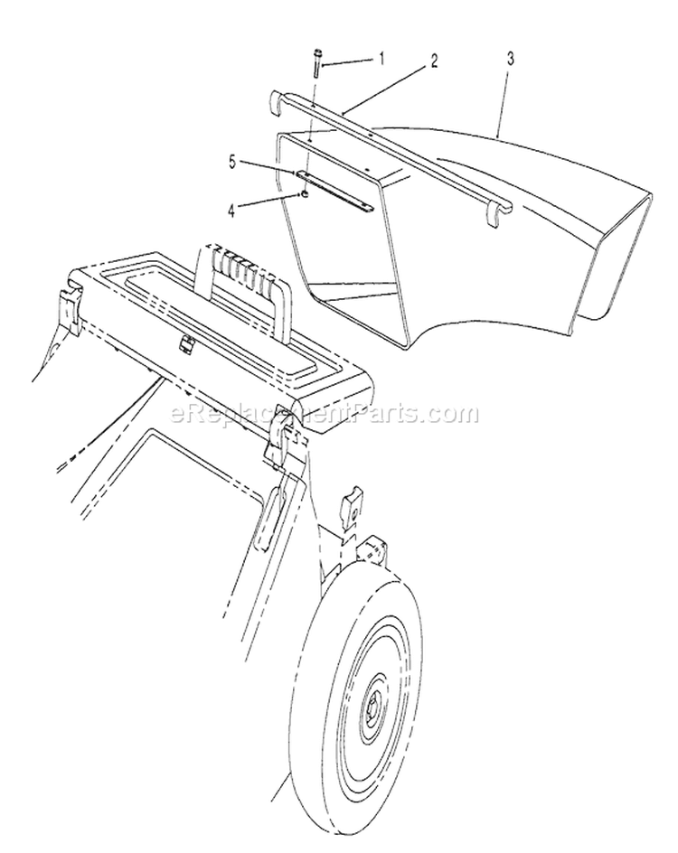 Side Discharge Chute Diagram and Parts List for 26683 2000001-2999999 - 1992 Toro Lawn Mower