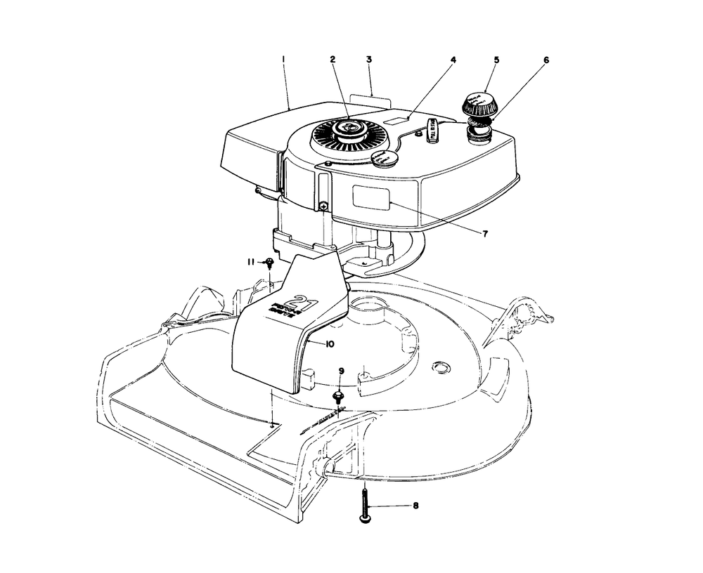 Engine Assembly Model No. 21610 Diagram and Parts List for 21610 4000001 - 4999999 Toro Lawn Mower