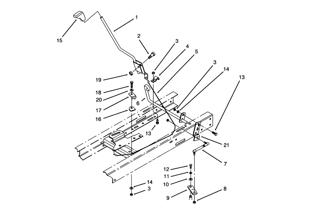 Shift Assembly Diagram and Parts List for 71205 59000001 - 59999999 Toro Lawn Tractor