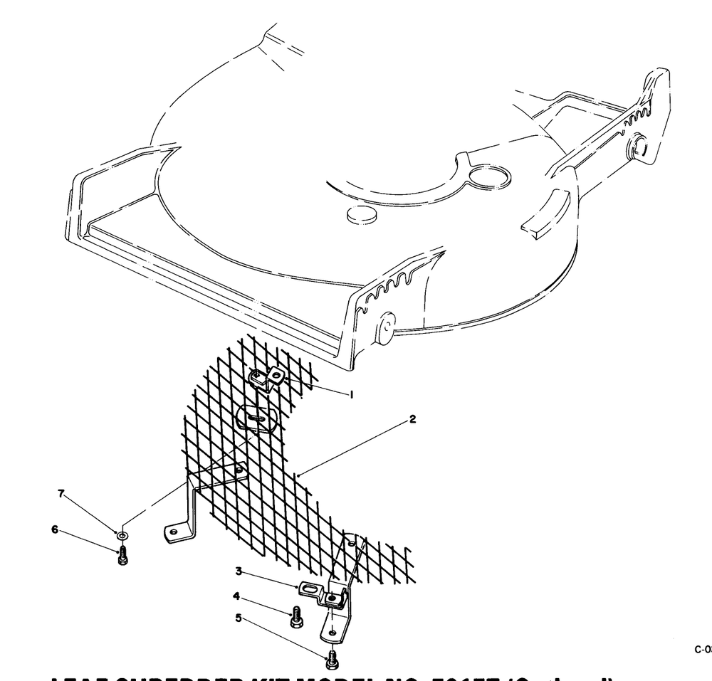 Leaf Shredder Kit Model No. 59157 (Optional) Diagram and Parts List for 20532 9000001 - 9999999 Toro Lawn Mower