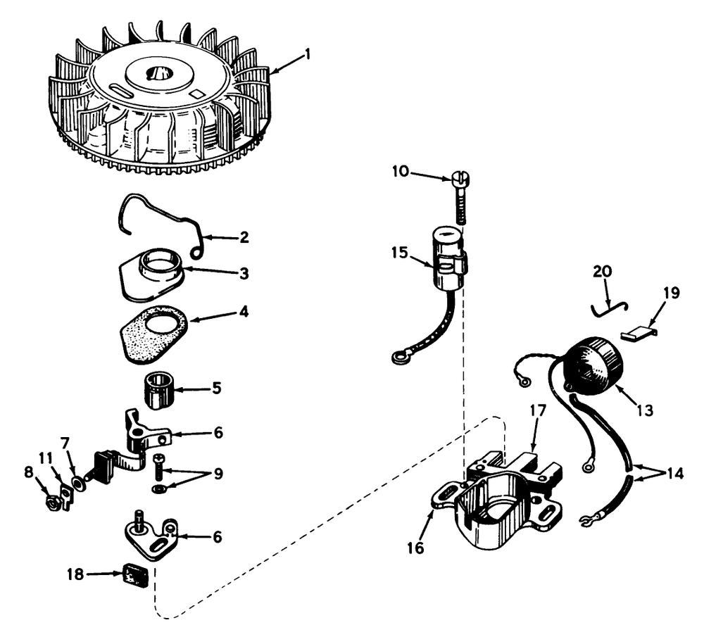 Magneto No. 610793 Diagram and Parts List for 21173 3000001 - 3999999 Toro Lawn Mower