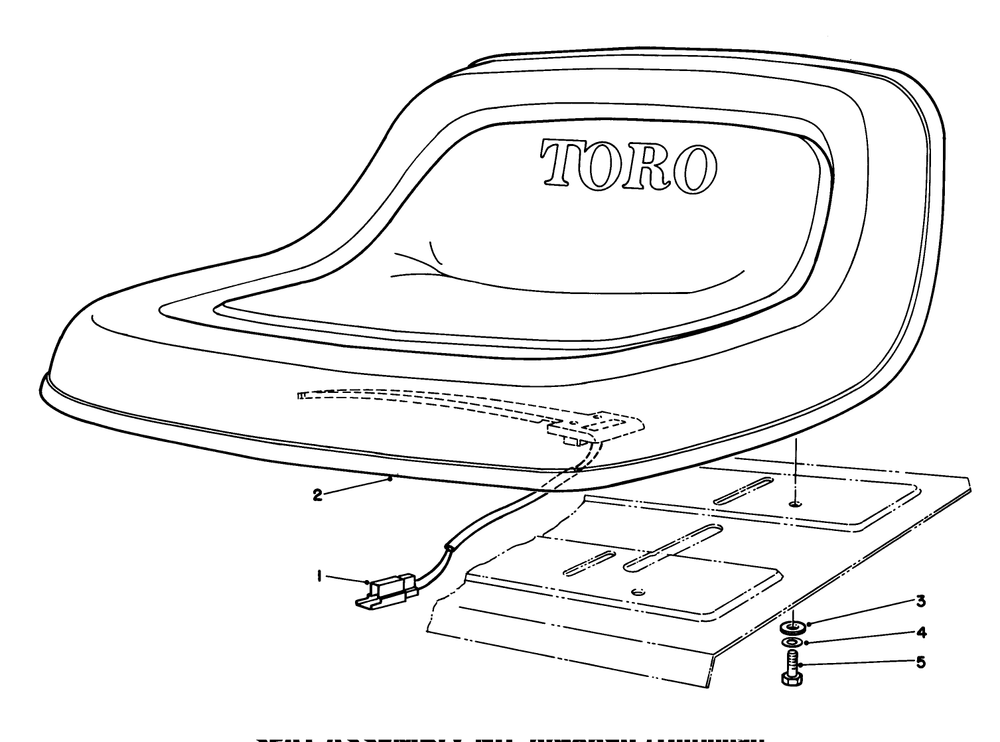 Seat Assembly No. 55-8690 (Optional) Diagram and Parts List for 30754 60001 - 69999 Toro Lawn Tractor