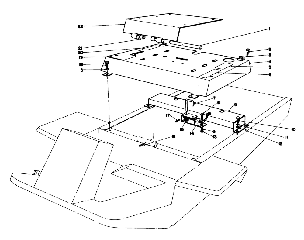Seat Mount Assembly Diagram and Parts List for 30775 100001 - 199999 Toro Lawn Tractor