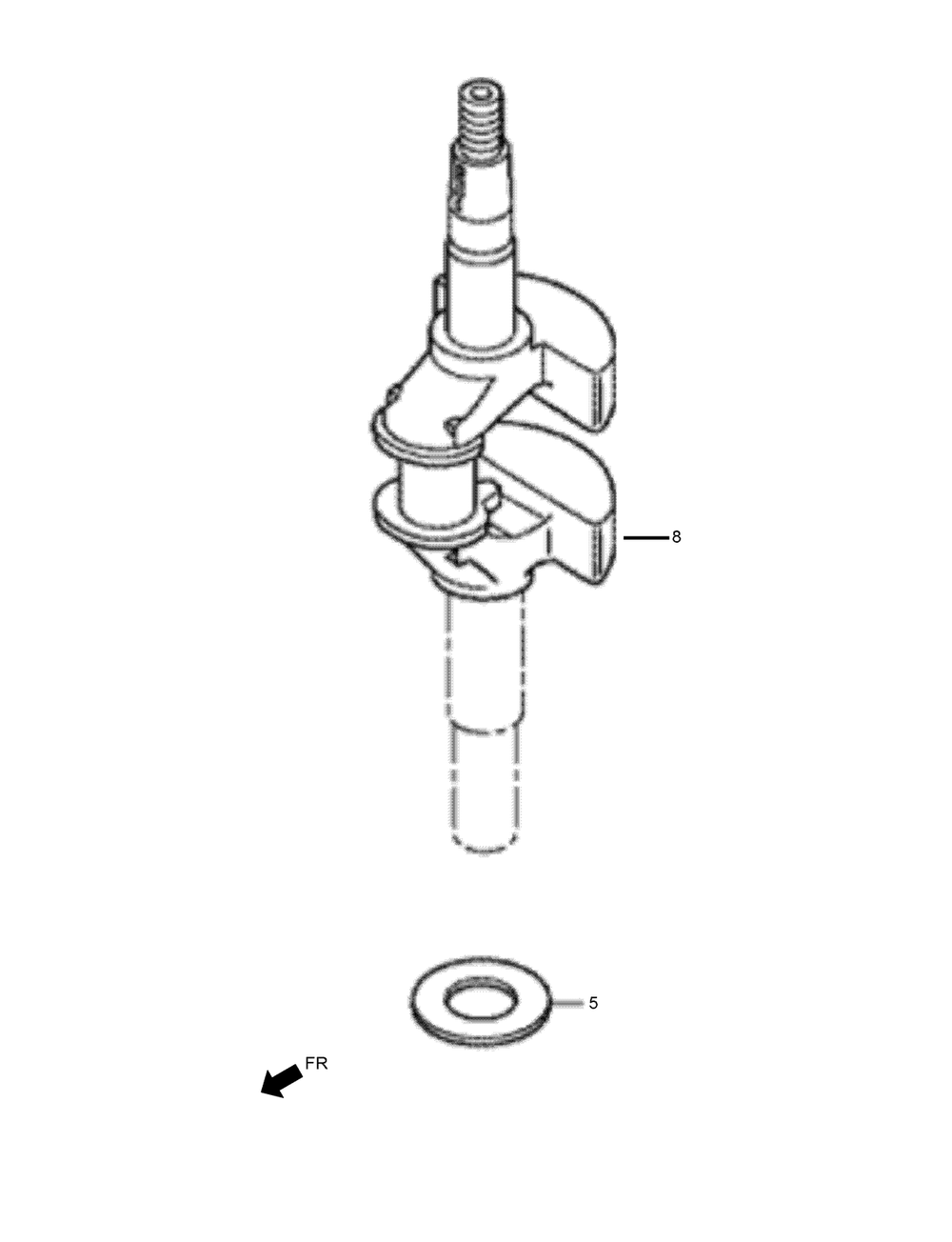 Crankshaft Assembly Diagram and Parts List for 02606 (313000001-313999999)(2013) Toro Lawn Mower
