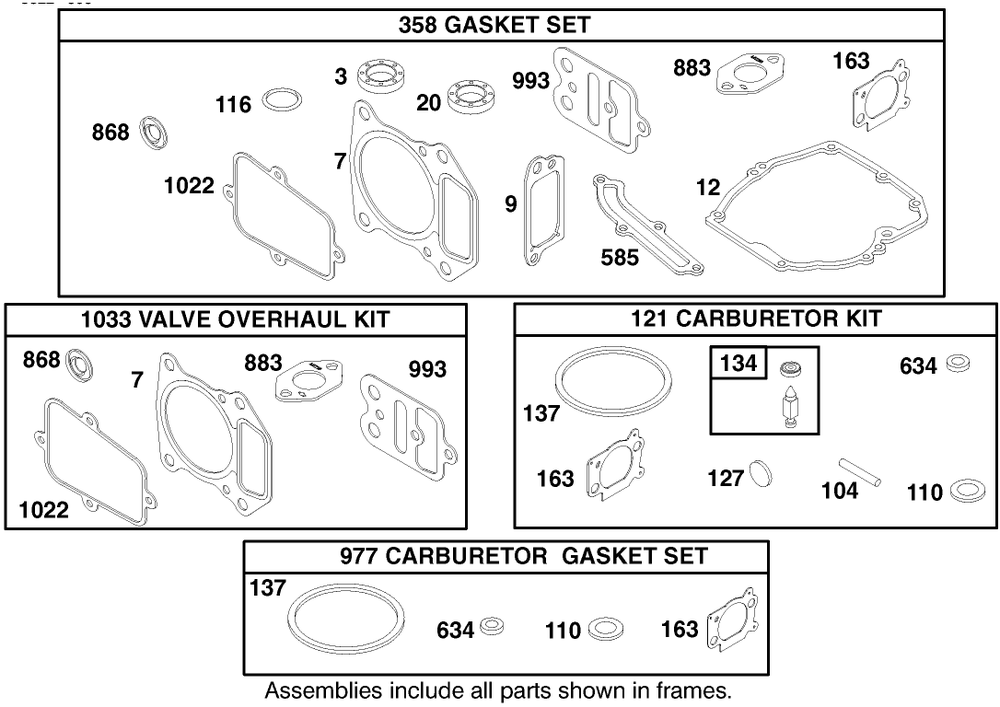 Engine Gts-200 Diagram and Parts List for 20786 9900001 - 9999999 Toro Lawn Mower