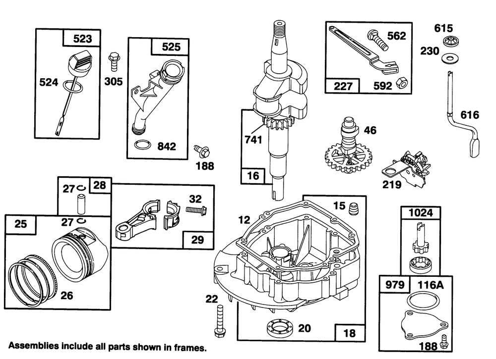 Engine Gts 150 Diagram and Parts List for 26630B 4900001 - 4999999 Toro Lawn Mower