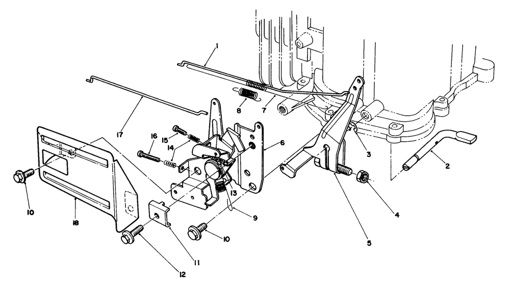 Governor Assembly Diagram and Parts List for 22623 7000001 - 7999999 Toro Lawn Mower
