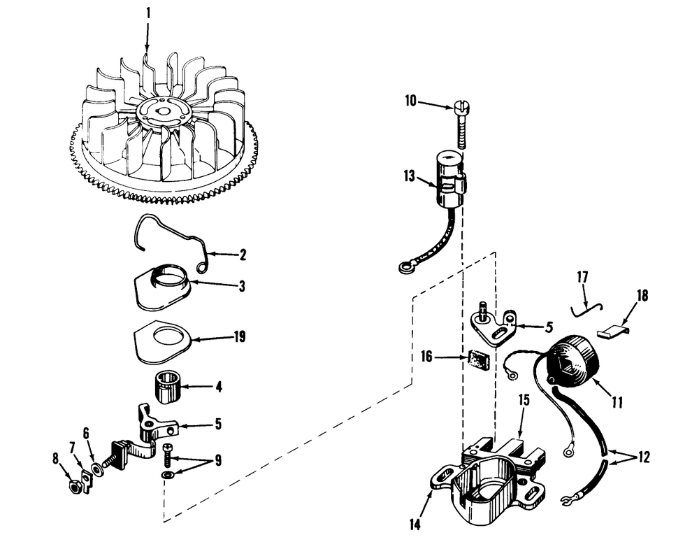 Magneto Assembly Model No. 610694a Diagram and Parts List for 31626 1000001 - 1999999 Toro Snow Blower