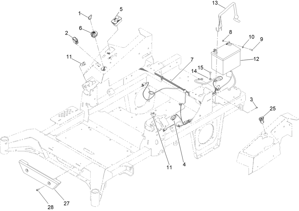 Electrical Assembly Diagram and Parts List for 74048TE 414071690 - 999999999 Toro Lawn Tractor