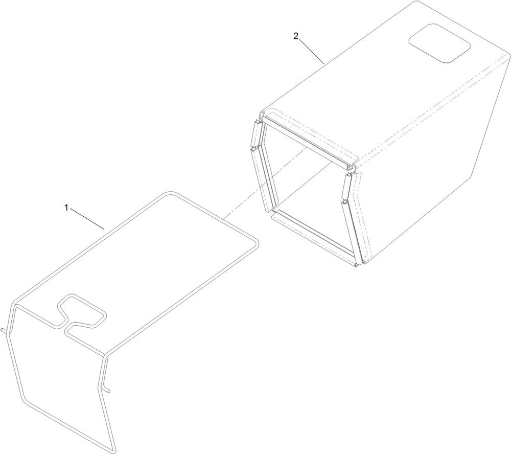 Rear Bag Assembly Diagram and Parts List for 21774 400000000 - 410999999 Toro Lawn Mower