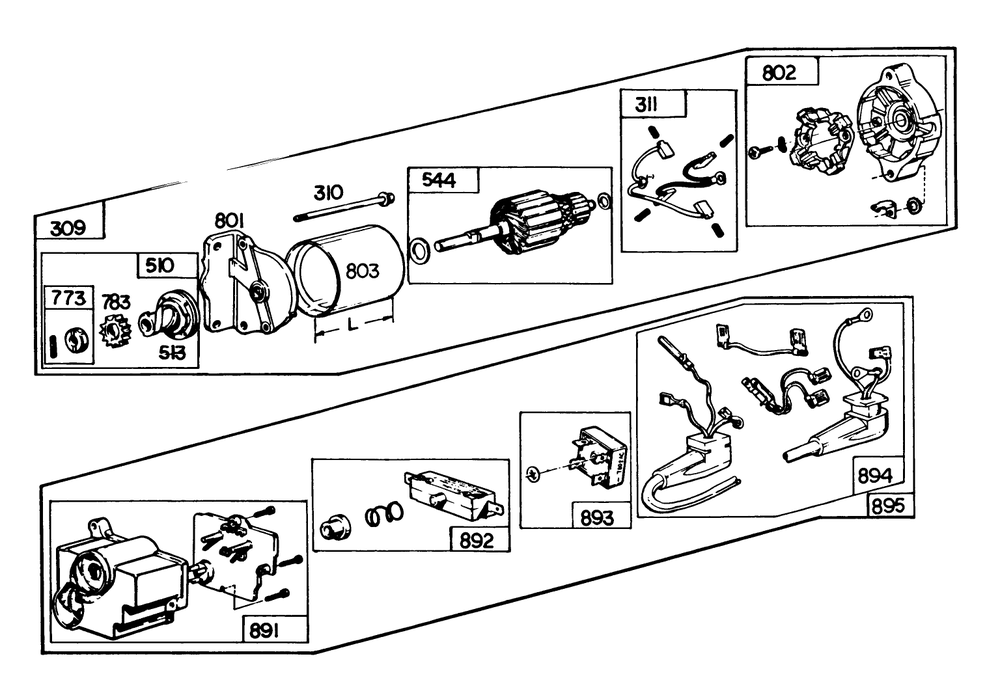 Starter Motor Kit Model No. 37-4630 (Optional) Diagram and Parts List for 38090 5000001 - 5999999 Toro Snow Blower