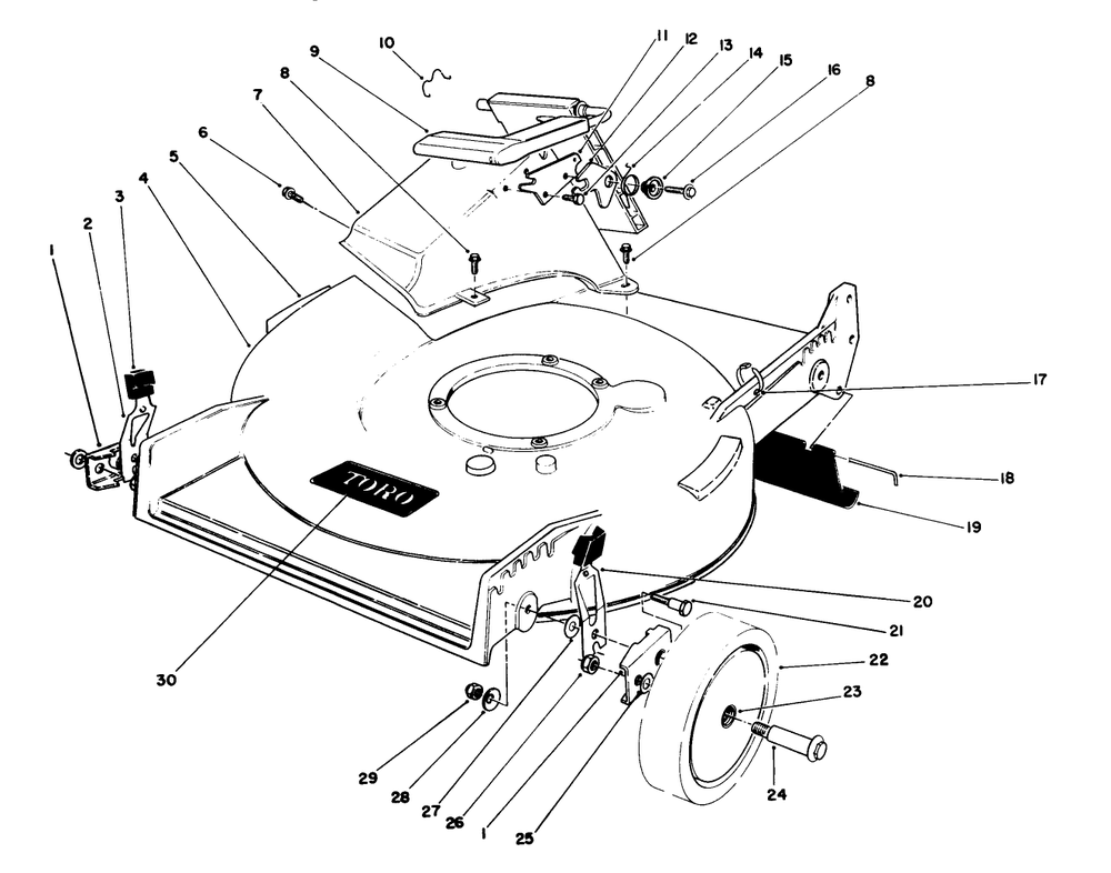 Housing Assembly (Used On Units With Serial Now 9005568 Thru 9018484) Diagram and Parts List for 20511 9000001 - 9999999 Toro Lawn Mower