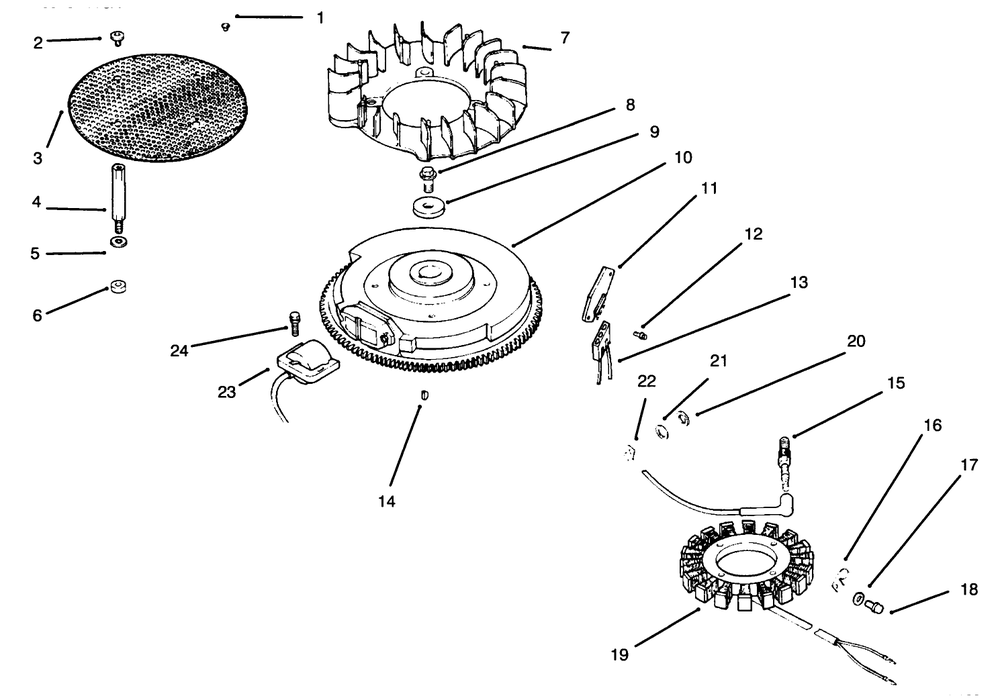 Ignition/Electrical Diagram and Parts List for 30191 590001 - 599999 Toro Lawn Tractor Accessories
