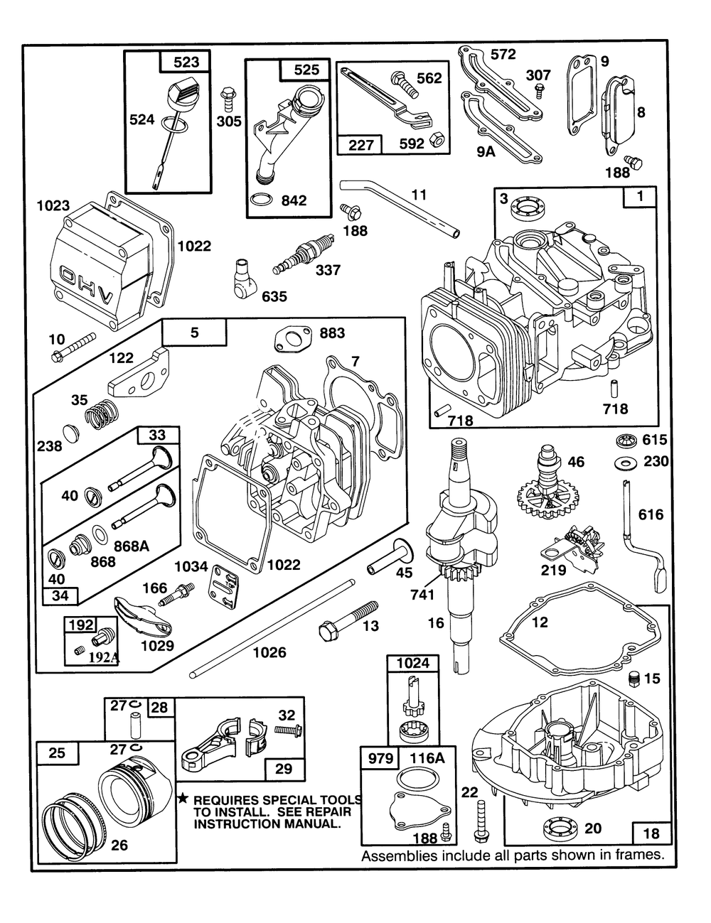 Engine Gts-150 Diagram and Parts List for 26631BC 5900001 - 5999999 Toro Lawn Mower
