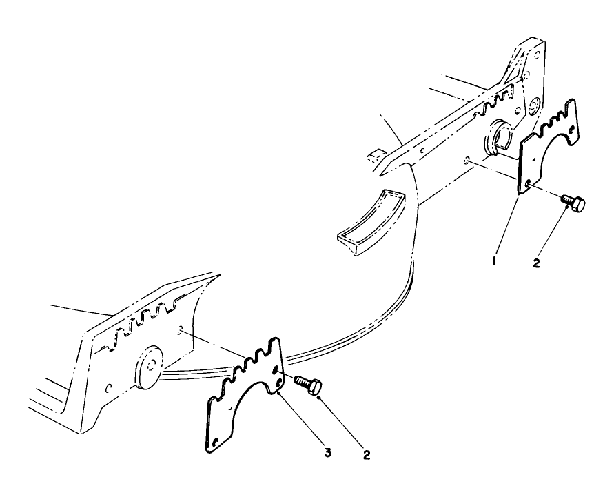 Wear Plate Model No. 49-4080 (Optional) Diagram and Parts List for 20210 1000001 - 1999999 Toro Lawn Mower