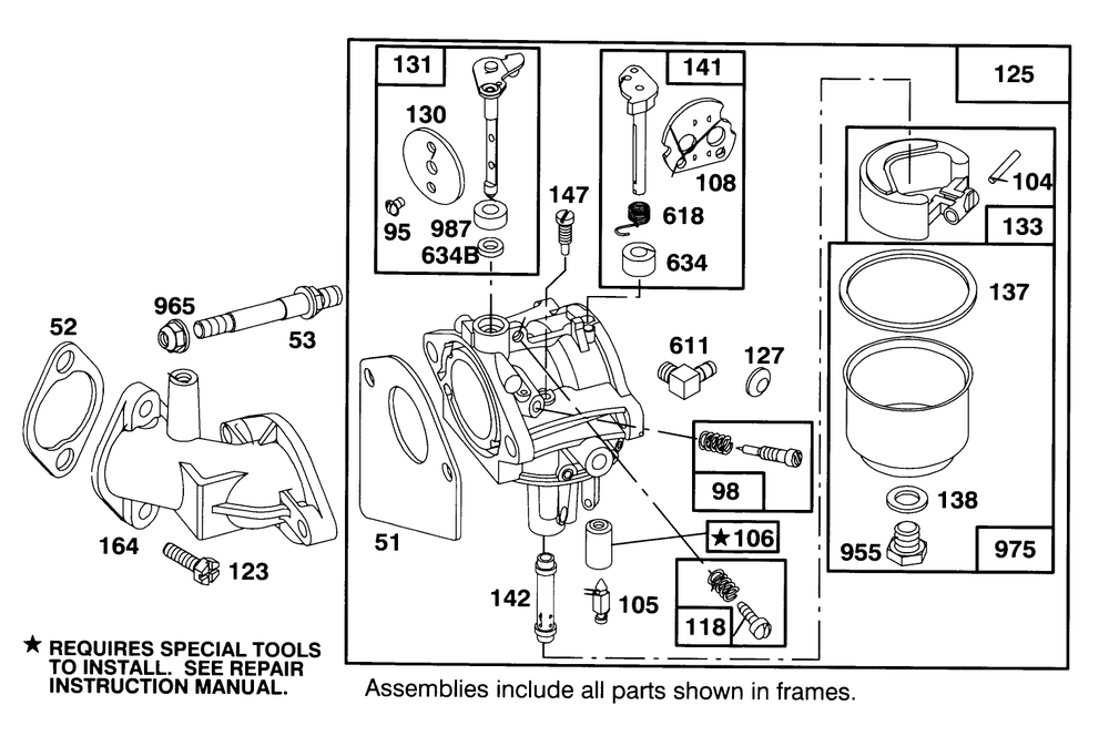 Engine Briggs & Stratton Model 283707-0156-01 Diagram and Parts List for 71180 3900001 - 3999999 Toro Lawn Tractor
