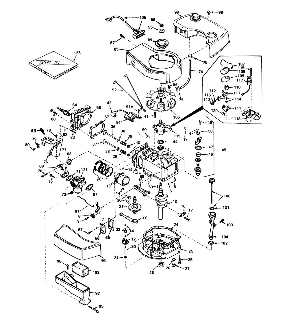 Engine Tecumseh Model No. Tnt 100-10065c Diagram and Parts List for 20790 0000001 - 0999999 Toro Lawn Mower